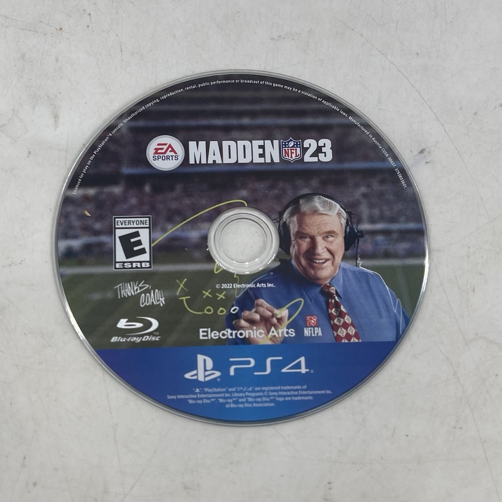Madden NFL 23 (Sony PlayStation 4 PS4, 2022) DISC ONLY Tested Works Football